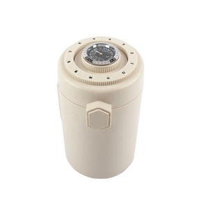 Recipiente para Café de Acero Inoxidable con Cuchara Magnética, Registro de Fecha e Higrómetro, Recipiente para Almacenar Granos de Café de Color Blanco - Product Image 4