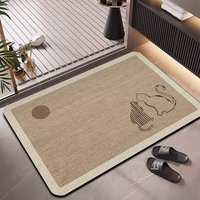 Tapis de sol moderne en caoutchouc de luxe HM, écologique, super absorbant, séchage rapide, antidérapant, 2,5 mm, pour la maison, l'hôtel, la salle de bain