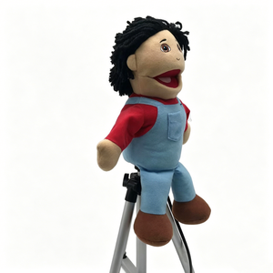 Marioneta de mano personalizada de niño humano, marioneta de ventriloguista con boca móvil, marioneta de peluche de personaje infantil - Product Image 1