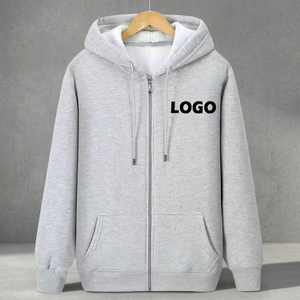 Cárdigan de Diseño con Cremallera, Bordado, Color Sólido, Unisex, Transpirable, de Punto, 100% Poliéster, Casual y de Lujo, Venta al Por Mayor - Product Image 3