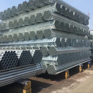 Produsen pipa baja memproduksi DN40 pipa baja galvanis hot-dip dalam ukuran lengkap