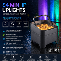 Luz LED Par Inalámbrica de 72W RGBWA UV 6 en 1 con 4 LED, Batería, IP65, 10 Ángulos de Haz, para Bodas, Fiestas, DJ y Escenarios