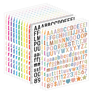 Pegatinas de Letras en Inglés de Vinilo de 0.5 Pulgadas, Resistentes al Agua, a la Luz Solar y al Aceite, Coloridas, Artísticas, para Decoración - Product Image 1