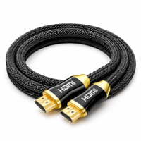 Câble 4K haute vitesse plaqué or 24 carats pour HDTV et ordinateur, gaine PVC, 60Hz 2160P 18Gbps