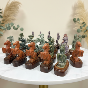 Cheval en cristal en gros, artisanat sculpté à la main, jaspe rouge, améthyste <span class=keywords><strong>de</strong></span> <span class=keywords><strong>rêve</strong></span>, pierre <span class=keywords><strong>de</strong></span> guérison, porte-bonheur, l'année du cheval - Product Image 3