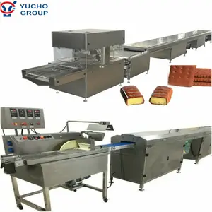 8kg/60kg Small Melting Chocolate Tempering Enrobing Enrober Machine With Cooling Tunnel