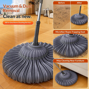 High Absorbent Twist Mop Large Microfiber Head Home <strong>Floor</strong> <strong>Cleaner</strong> All in One Multi Purpose Kitchen Tile Wood Polishing Tool - Product Image 2