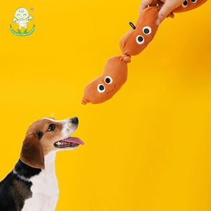 Juguetes de peluche para masticar perros en forma de comida, almohadilla interior extraíble de tela no tóxica para una fácil limpieza para juegos interactivos. - Product Image 6