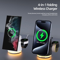 Nouvelle mise à niveau, protection multiple, charge rapide 10W, chargeur sans fil magnétique pliable universel, LED, téléphones mobiles