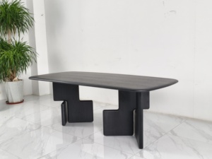 Console de lumière italienne de luxe <span class=keywords><strong>simple</strong></span> Meubles de salon Tables à manger en bois Table à manger rectangulaire en bout Ensemble 10 places moderne - Product Image 5