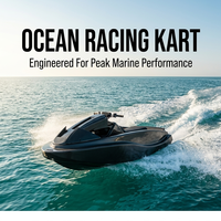 Bateau de karting électrique tendance, haute vitesse, hydrodynamique, étanche, monoplace, de course, luxe, embarcation personnelle
