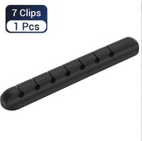 Organisateur de gestion des câbles de bureau en silicone auto-adhésif Clips de support de câble électronique