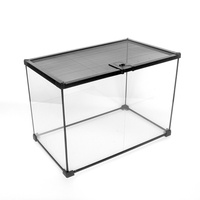 Aquarium en verre, terrarium, boîte d'élevage de poissons avec compte-gouttes, pinces et cage à escargots