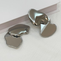 Miroir Pliable en Métal Personnalisé en Forme de Cœur Irrégulier, Portable en Alliage de Zinc, Petit Miroir Artisanat, Cadeau Promotionnel Moderne