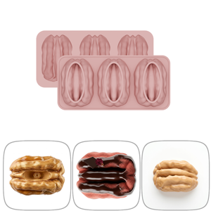 Moule à gâteau en silicone en forme de noix à 3 cavités, LFGB 100% qualité alimentaire, platine antiadhésif, sans BPA, pour mousse au chocolat - Product Image 5