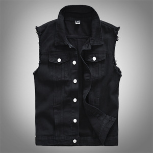 Primavera autunno gilet in Denim da uomo Design Vintage giacche da uomo senza maniche retrò gilet in jeans bottone da uomo - Product Image 1