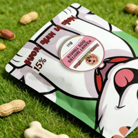 Sachets refermables personnalisés à fermeture éclair, de qualité alimentaire, pour l'emballage de friandises pour chiens