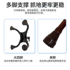 Bâton de marche Wang Rui Cane, épaissi, antidérapant, léger, pour les personnes âgées, utilisation en voyage - Product Image 5