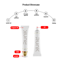Conteneur de soins de la peau longue buse 10 ml 19ml Tube matériau acrylique saillie nez pointu trou d'aspiration BB crème emballage Tube