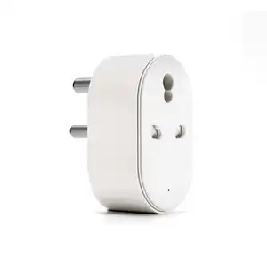 16A India Type Tuya Smart Life App Control Wifi Smart Wall Socket Home Plug Power Smart Plug