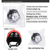 Casco creativo nuevo y listo para usar para gallinas, sombrero protector divertido para aves, accesorio para la cabeza de aves, del fabricante transfronterizo.