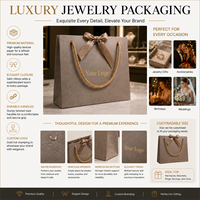 Sac en papier de luxe pour petits bijoux, avec logo personnalisé, pour boutique, emballage cadeau, avec poignée en ruban, mini sac en papier pour la vente au détail