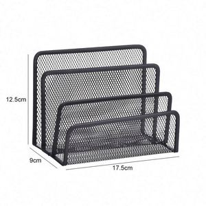 One Stop Shopping Wholesale Metal Mesh Desk Organizer Storage Pen Holder Multi-function <b>File</b> <b>Tray</b> - Product Image 4