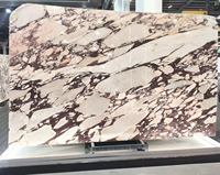 Dalles de marbre Calacatta Viola translucide poli PAIA STONE, élégance moderne de luxe, pour murs et comptoirs de villas, bars et hôtels