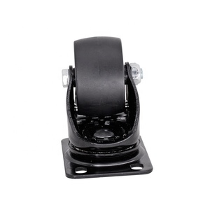 3 inch Chiều cao thấp Caster Bánh Xe Tải 350kg Đen PP mạ kẽm bánh xe bánh xe cho máy tính kệ - Product Image 3