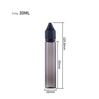 Conteneur d'emballage d'huile de flacon compte-gouttes de jus de licorne pour e-liquide PET CRC 10ML/15ML/30ML/50ML/60ML/70ML/100ML/120ML