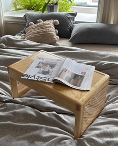 Mesita de noche de ratán japonés de alto rendimiento, mesa auxiliar, mesa de centro, mesa auxiliar sencilla corta - Product Image 4