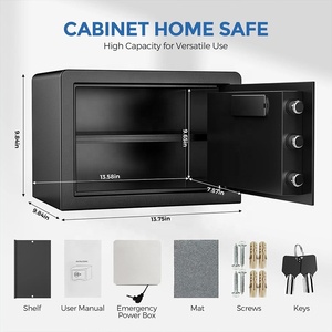 خزنة أمان من الفولاذ الصلب مثبتة على الحائط بقفل رقمي إلكتروني للاستخدام في المنزل والمكتب والفندق، هدية للأطفال - Product Image 2