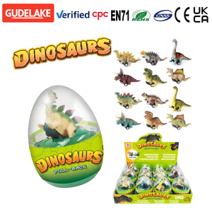 Mini Coche de Juguete de Dinosaurio de Plástico ABS de 4 Pulgadas, 12 Tipos, con Fricción de Retroceso, Material Ecológico, Escala 1:16, Unisex, Edades 3+, en Caja - Product Image 1