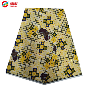 Tissu Ankara imprimé africain <span class=keywords><strong>en</strong></span> wax 100% coton biologique tissé batik 6 yards/pièce <span class=keywords><strong>Robe</strong></span> de mariée - Product Image 2