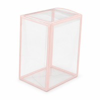 Boîte en plastique transparent PET personnalisée, écologique, en matériaux recyclés, avec trou de suspension, pliable, pour emballage de vaisselle pour bébé, épaisseur 0,3-0,5 mm