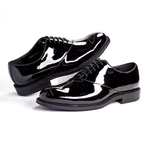 Zapatos Oxford de Cuero Genuino de Moda de Lujo, Zapatos Casuales Formales de Oficina para Hombre, con Cordones y Diseño Brillante - Product Image 1