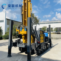 Plateforme de forage d'occasion de 500 m pour puits d'eau |   Mobile entièrement hydraulique à moteur diesel |   Moteur/électrovanne/pompe testé et qualifié inclus
