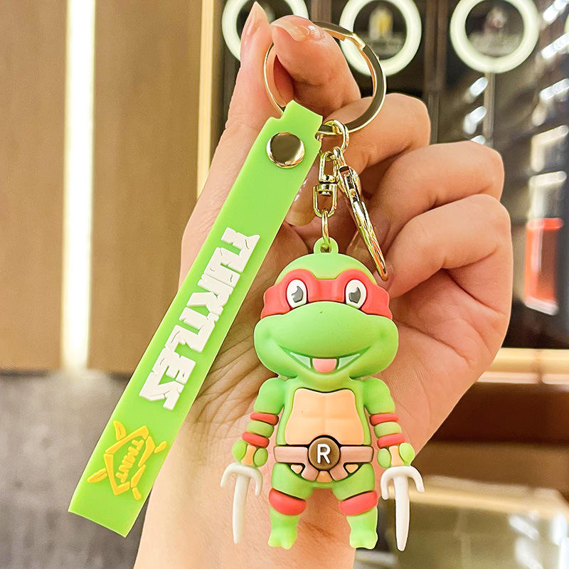 Porte-clés tortue ii-raphael rouge