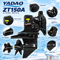 Système de propulsion marine YADAO ZT150A Stern Drive 115-160HP, rapport de transmission 1.55:1, inclinaison de 62 degrés pour yacht, bateau rapide, moteur in-bord