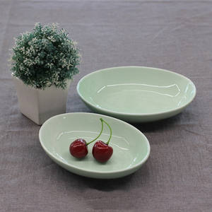 Vaisselle en céramique vert clair de Style frais, service de vaisselle en porcelaine avec assiettes rondes pour <span class=keywords><strong>Restaurant</strong></span> à domicile - Product Image 5