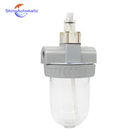 Séparateur d'huile et d'eau pneumatique QIU Série QSL avec filtre de traitement d'air à grande pression, ports en cuivre et unité pneumatique transparente, lubrificateur