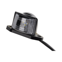 Feu de plaque d'immatriculation LED rond haute luminosité pour camion, 12V 24V, 2 trous de fixation, universel pour tous les camions et remorques
