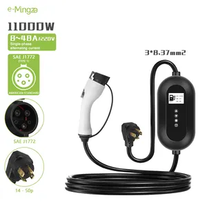 E-mingze supplier wholesale 11kw charger type 1 SAE J1772 electric car charger 48A portable ev fast charger