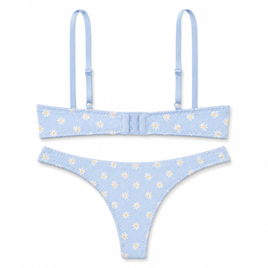 Ensemble soutien-gorge et string pour femme, personnalisable, imprimé floral, ensemble de lingerie sexy, confortable, ajusté, sous-vêtements sexy - Product Image 4