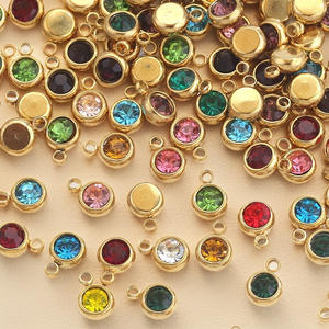 18K Or Couleur-Préservation DIY Diamant Tasse En Acier Inoxydable Vertical Anneau Suspendu Zircon Pendentif À La Mode Pendentifs Charmes - Product Image 2