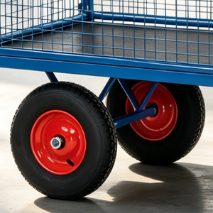 <span class=keywords><strong>Chariot</strong></span> en bois à quatre roues TC4191, capacité de 400 kg, <span class=keywords><strong>chariot</strong></span> utilitaire robuste pour le <span class=keywords><strong>jardin</strong></span>, pour le transport en extérieur - Product Image 3
