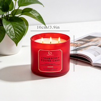 Bougie parfumée pour la maison A28M à 3 mèches, parfum d'ambiance longue durée, forte concentration d'huile parfumée, mélange de cire de soja