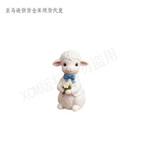 Adorable figurine d'agneau en résine avec manteau vert - Cadeau personnalisé pour la décoration de bureau et d'étagère, idéal pour les cadeaux de baby shower et de fête de Pâques