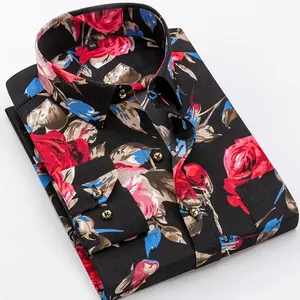 New in <strong>shirt</strong> Fashion korean print long-sleeve <strong>shirts</strong> <strong>for</strong> <strong>men</strong> casual plain <strong>hawaiian</strong> streetwear clothes - Product Image 2