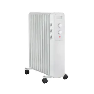 Rapid Heating 9 Fins 430*125*635cm 2000w Electric Thermostat Filled Radiator Oil Heater